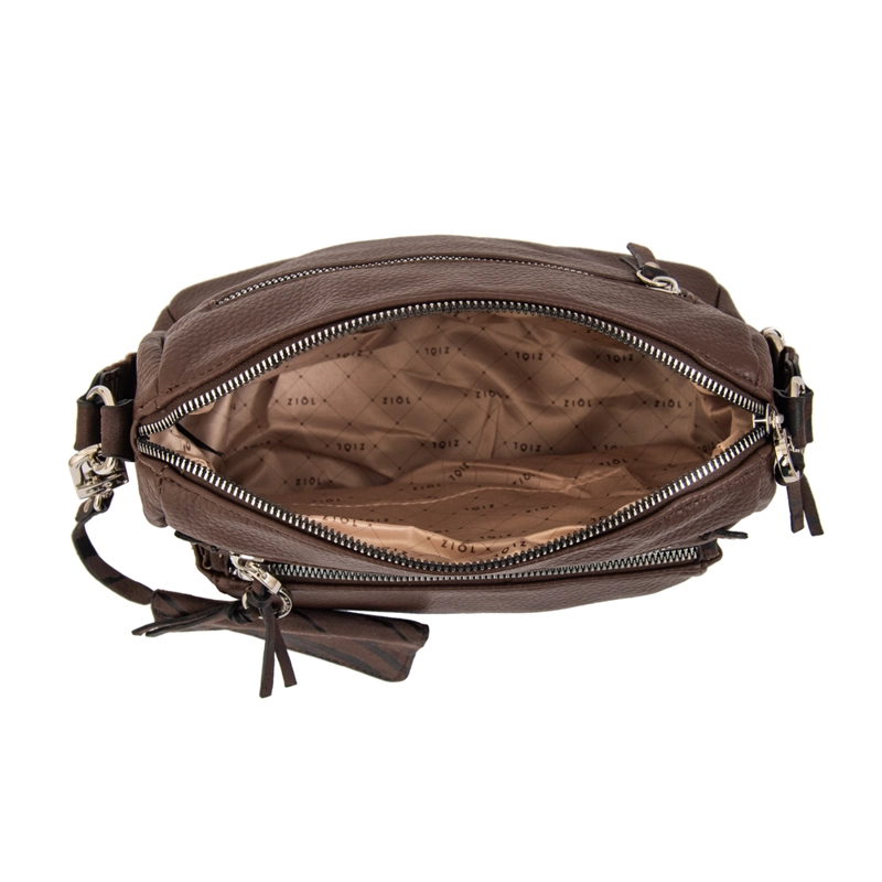 CARTERA BANDOLERA LULU CAFE  OSCURO - 4