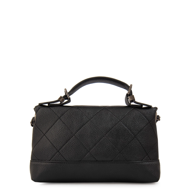 CARTERA BANDOLERA CON TAPA LIAN NEGRO - 3