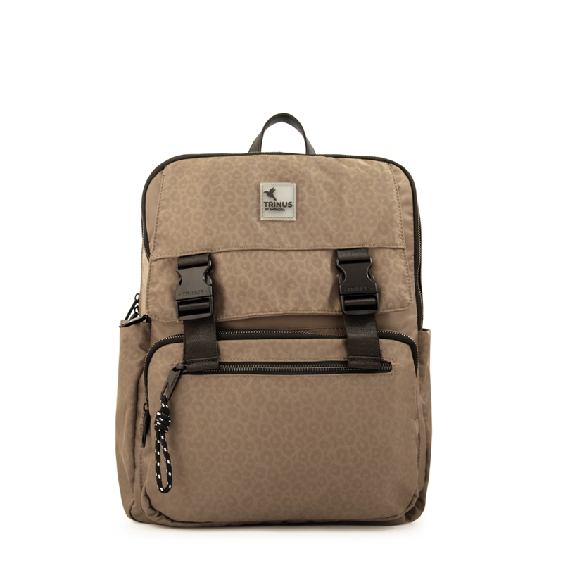 MOCHILA PORTA NOTEBOOK COLLEGE GRANDE TAUPE - 1