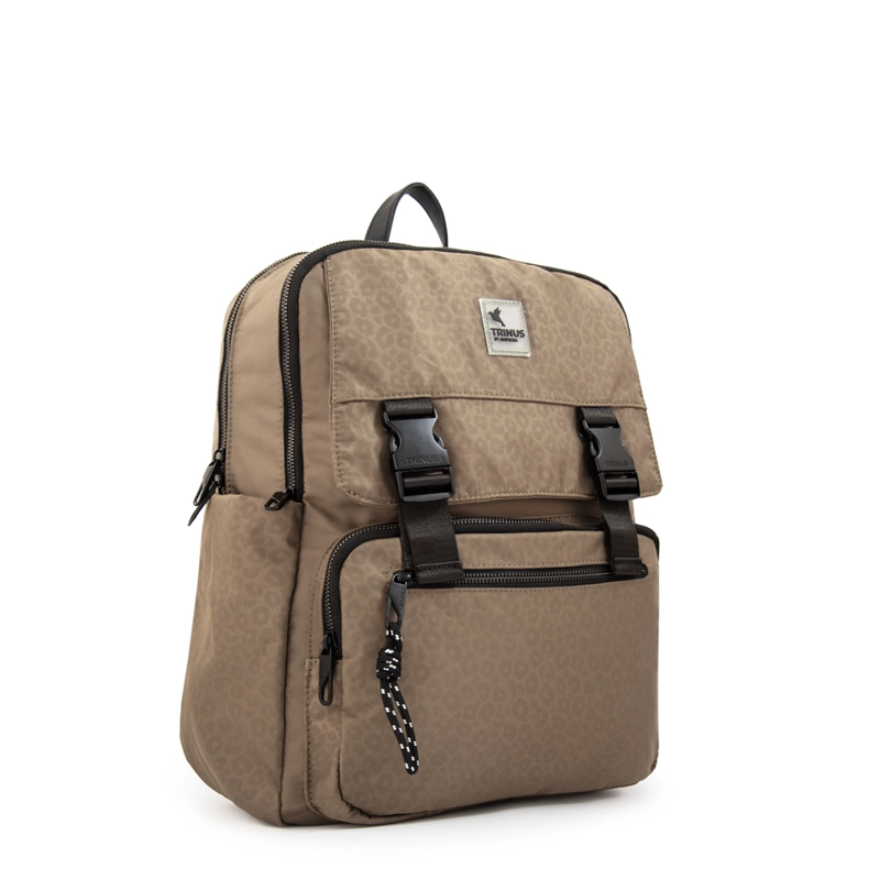 MOCHILA PORTA NOTEBOOK COLLEGE GRANDE TAUPE - 2