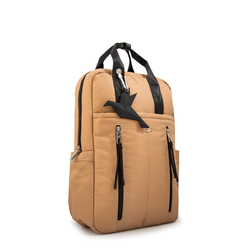 MOCHILA PORTA NOTEBOOK JULIANA GRANDE BEIGE OSCURO - 2