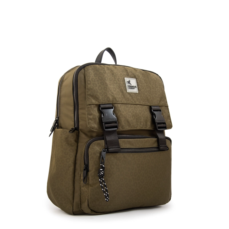 MOCHILA PORTA NOTEBOOK COLLEGE GRANDE VERDE OLIVA - 2