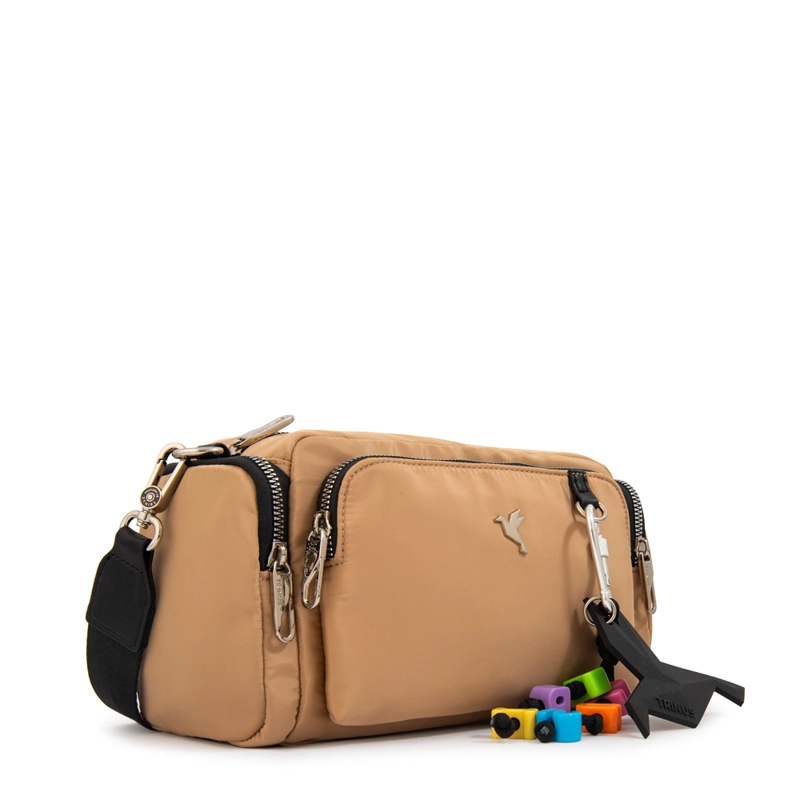 CARTERA BANDOLERA MELANIA MEDIANA BEIGE OSCURO - 2
