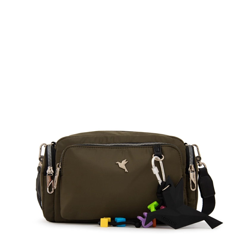CARTERA BANDOLERA MELANIA MEDIANA VERDE OLIVA - 1