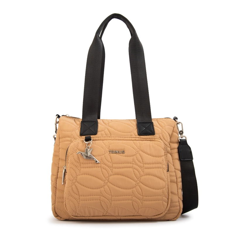 CARTERA TOTE IVANCA GRANDE BEIGE OSCURO - 1