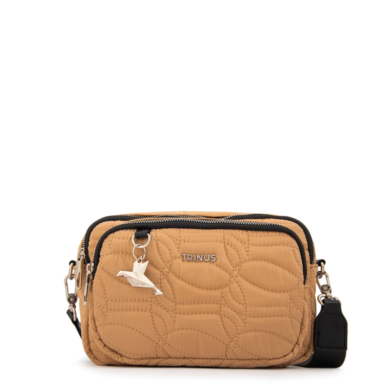 CARTERA BANDOLERA IVANCA PEQUEÑA BEIGE OSCURO - 1