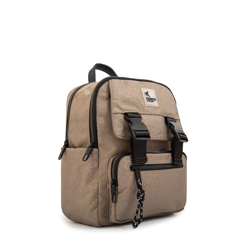 MOCHILA COLLEGE MEDIANA TAUPE - 2
