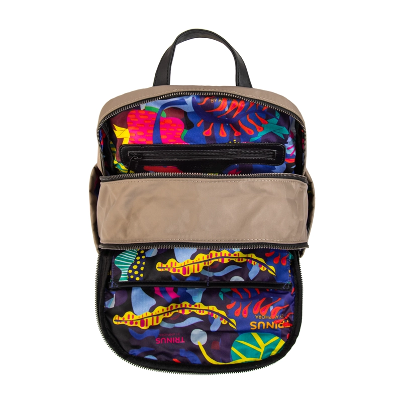 MOCHILA COLLEGE MEDIANA TAUPE - 4