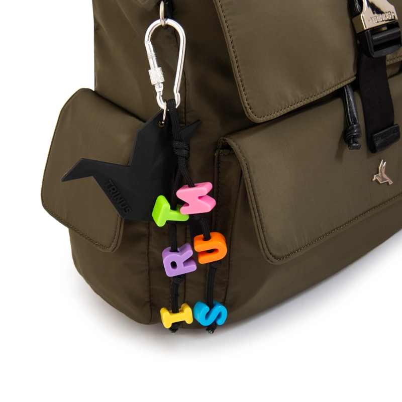 MOCHILA CON TAPA MELANIA MEDIANA VERDE OLIVA - 3