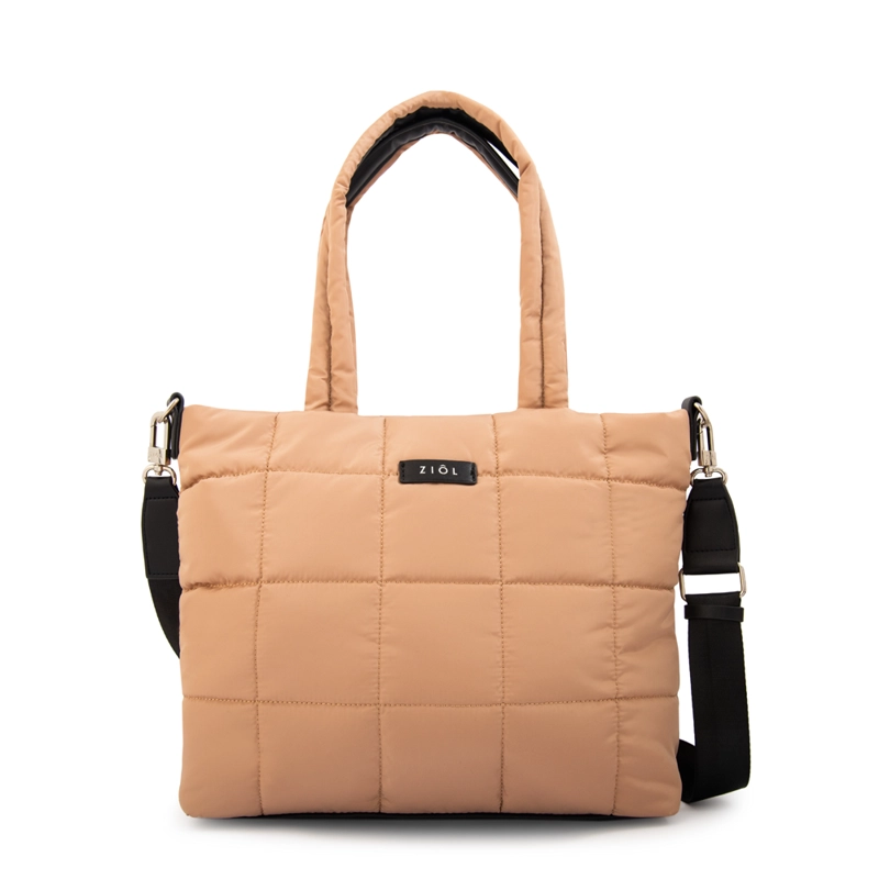 CARTERA TOTE NACHA MEDIANA BEIGE - 1