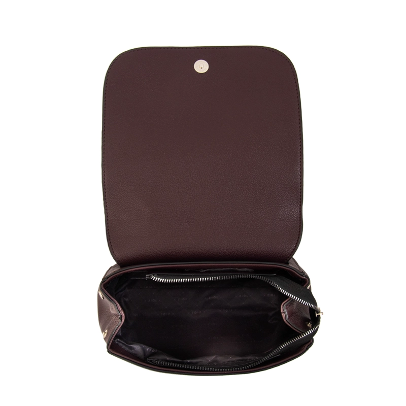 MOCHILA CON TAPA SUSANA MEDIANA CAFE  OSCURO - 4