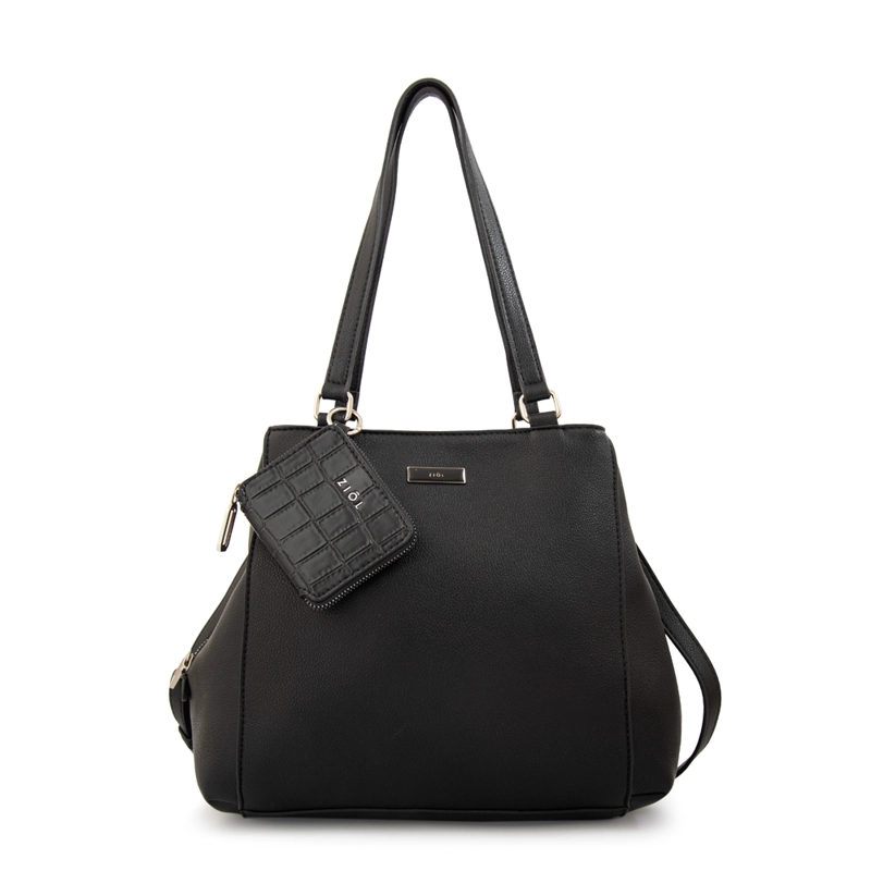 CARTERA TOTE TRES DIVISIONES SUSANA GRANDE NEGRO - 1