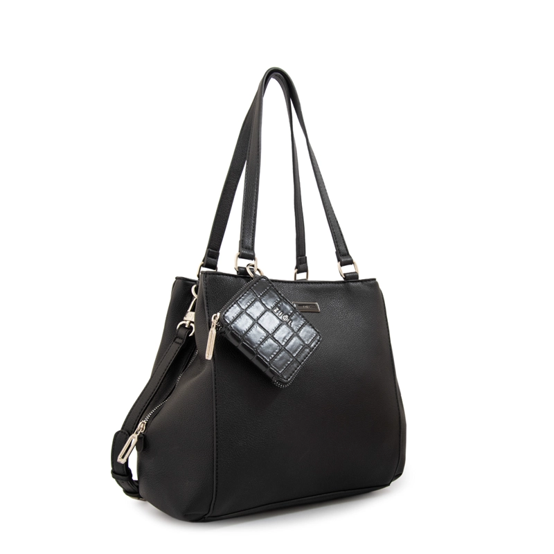 CARTERA TOTE TRES DIVISIONES SUSANA GRANDE NEGRO - 2