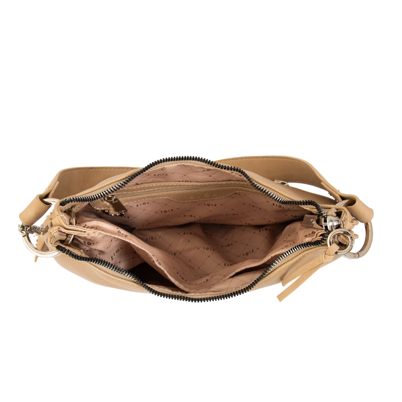 CARTERA CORTE OVAL MARINA BEIGE OSCURO - 4