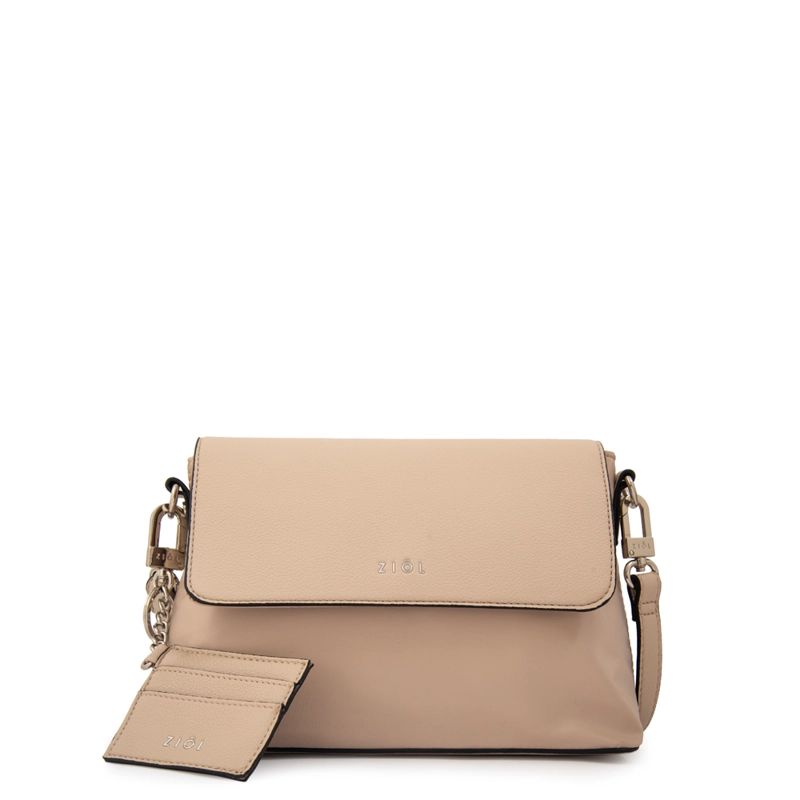 CARTERA BANDOLERA MICHELLE PEQUEÑA BEIGE - 1