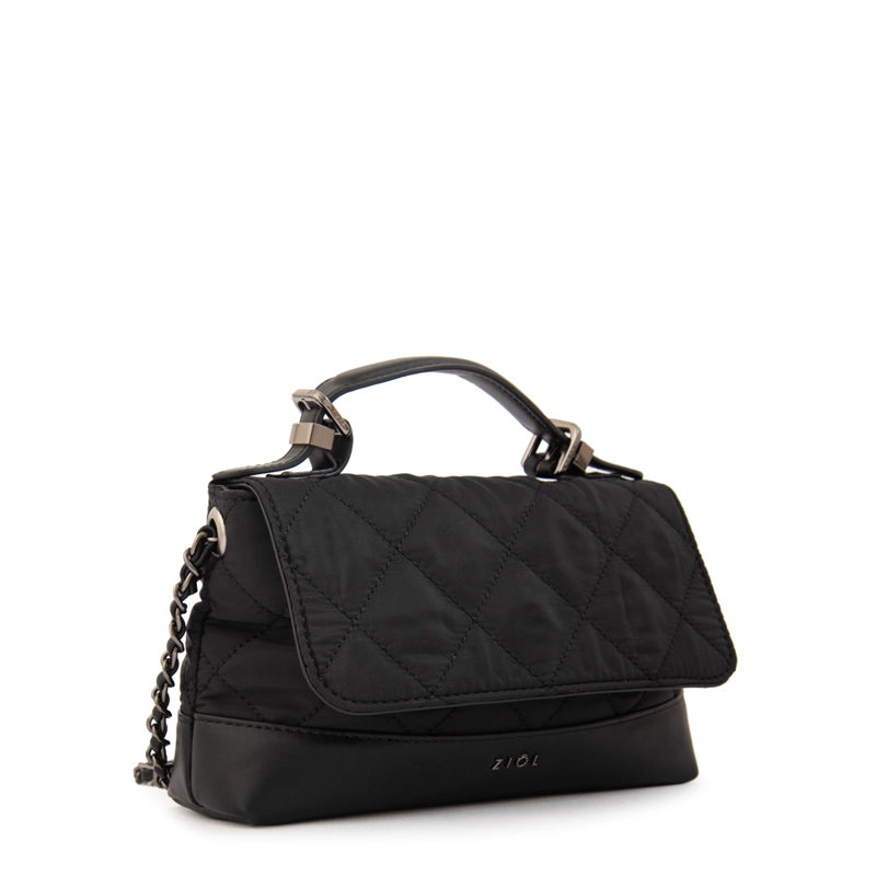 CARTERA BANDOLERA CON TAPA LIAN NEGRO - 2
