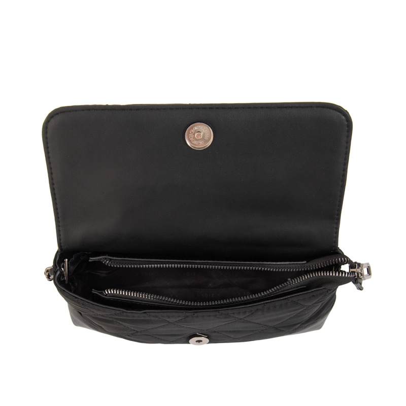 CARTERA BANDOLERA CON TAPA LIAN NEGRO - 4