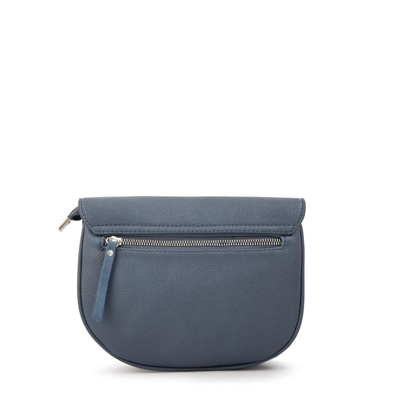 CARTERA BANDOLERA CON TAPA MARINA AZUL - 3