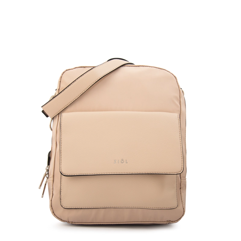 MOCHILA MICHELLE MEDIANA BEIGE - 1