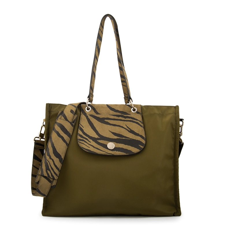 CARTERA TOTE PORTA NOTEBOOK SIMONETA VERDE OLIVA - 1