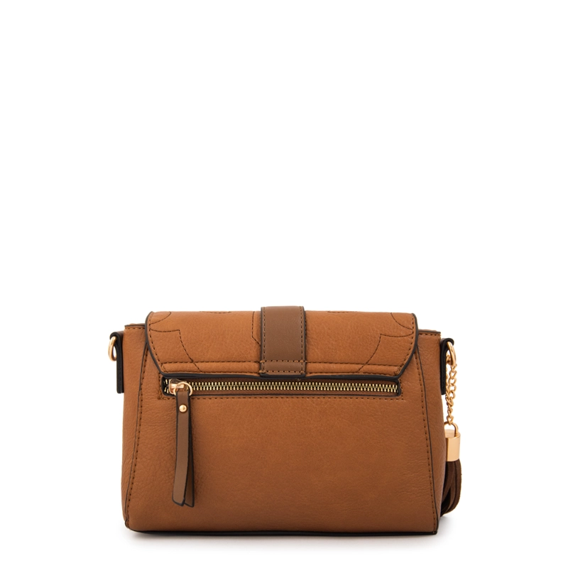 CARTERA BANDOLERA CON TAPA FABIOLA CAFE - 3