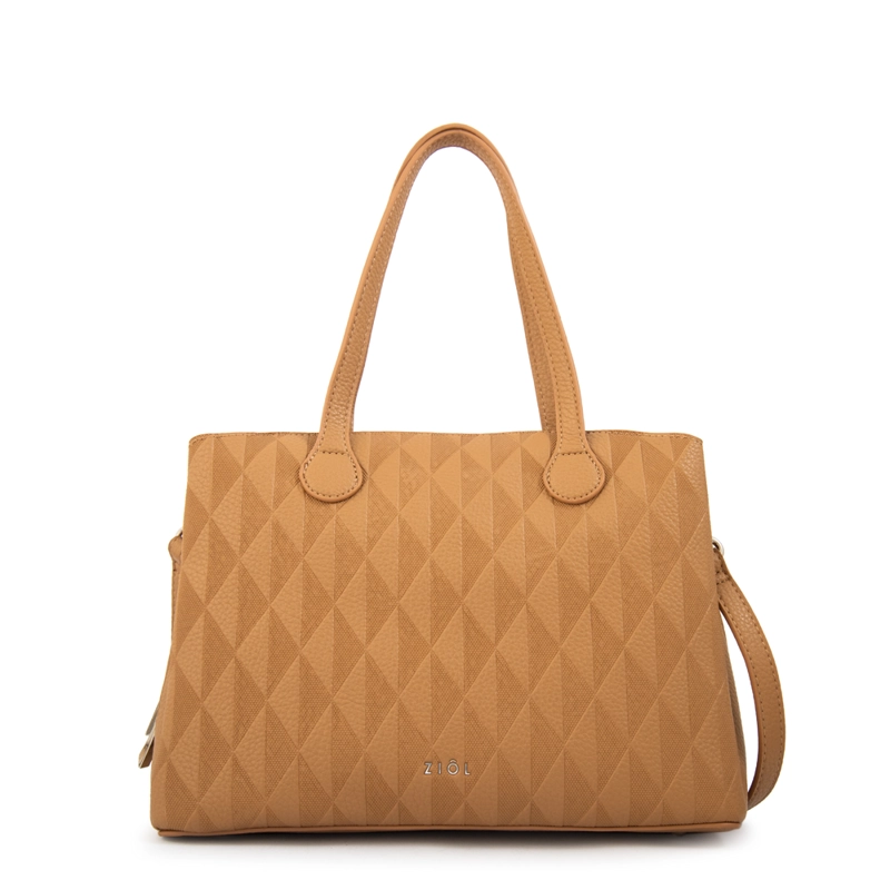 CARTERA TOTE FRANCINI MEDIANA CAMEL - 1