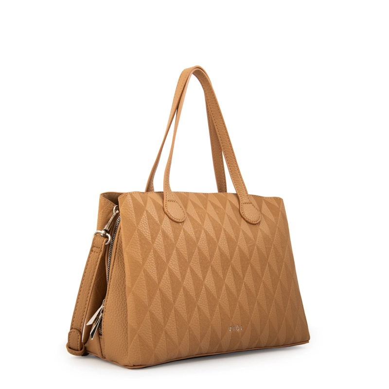 CARTERA TOTE FRANCINI MEDIANA CAMEL - 2