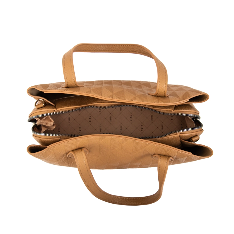CARTERA TOTE FRANCINI MEDIANA CAMEL - 4