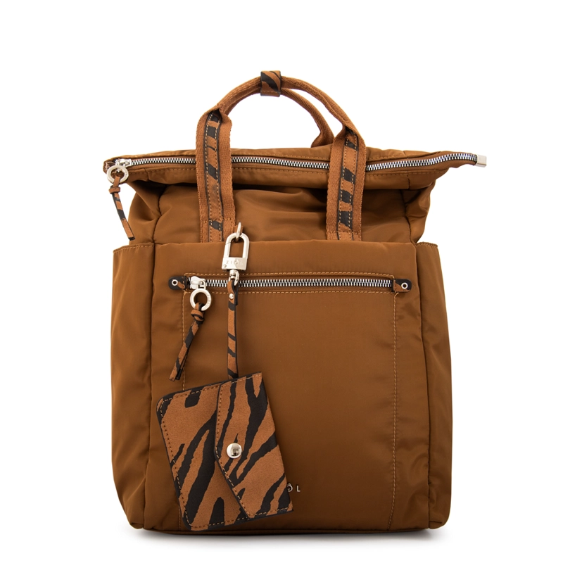 MOCHILA PORTA NOTEBOOK LULU CAMEL - 1