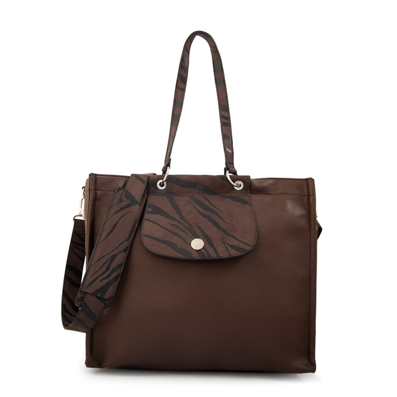 CARTERA TOTE PORTA NOTEBOOK SIMONETA CAFE  OSCURO - 1