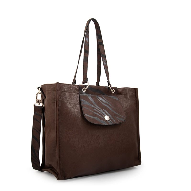 CARTERA TOTE PORTA NOTEBOOK SIMONETA CAFE  OSCURO - 2