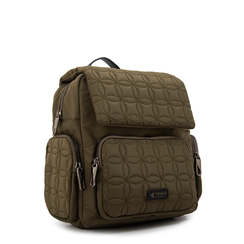 MOCHILA CON TAPA SAHARA PEQUEÑA VERDE OLIVA - 2
