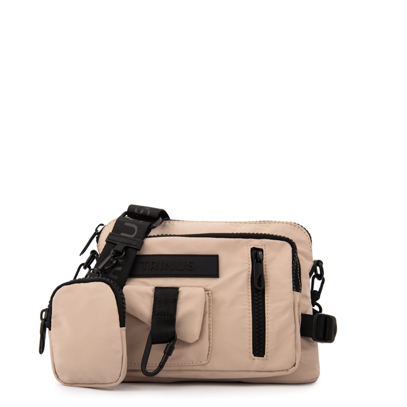 CARTERA BANDOLERA REGINA MEDIANA BEIGE - 1