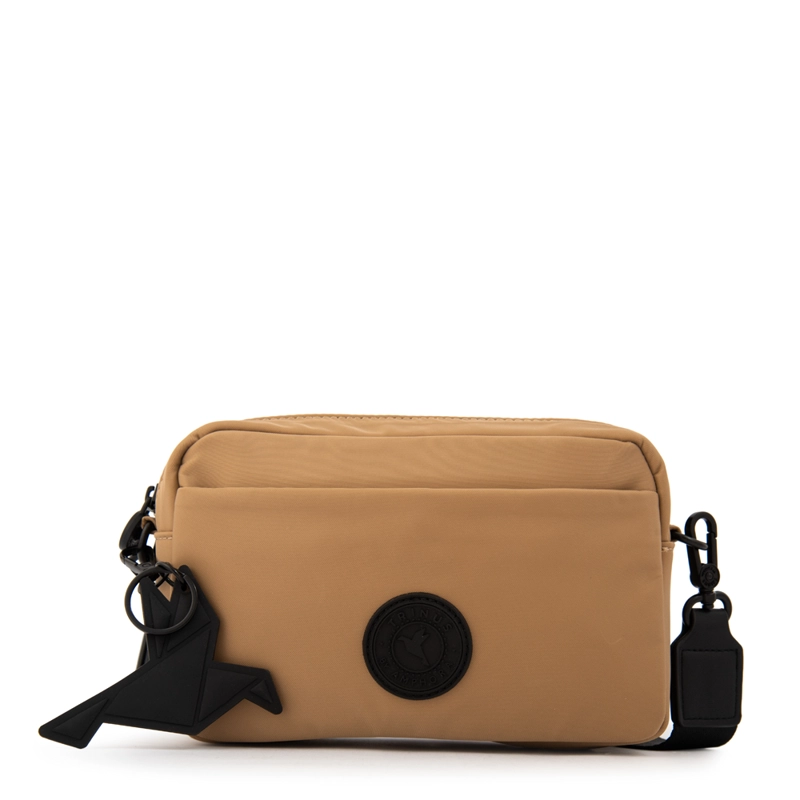 CARTERA BANDOLERA BROOKLYN MEDIANA BEIGE - 1