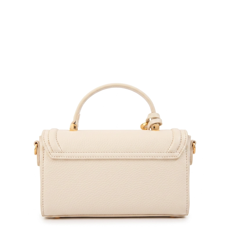CARTERA BANDOLERA CON TAPA BRUNA BLANCO CRUDO - 2