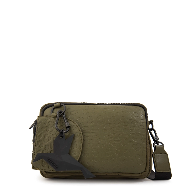 CARTERA BANDOLERA ZELANDA MEDIANA VERDE OLIVA - 1