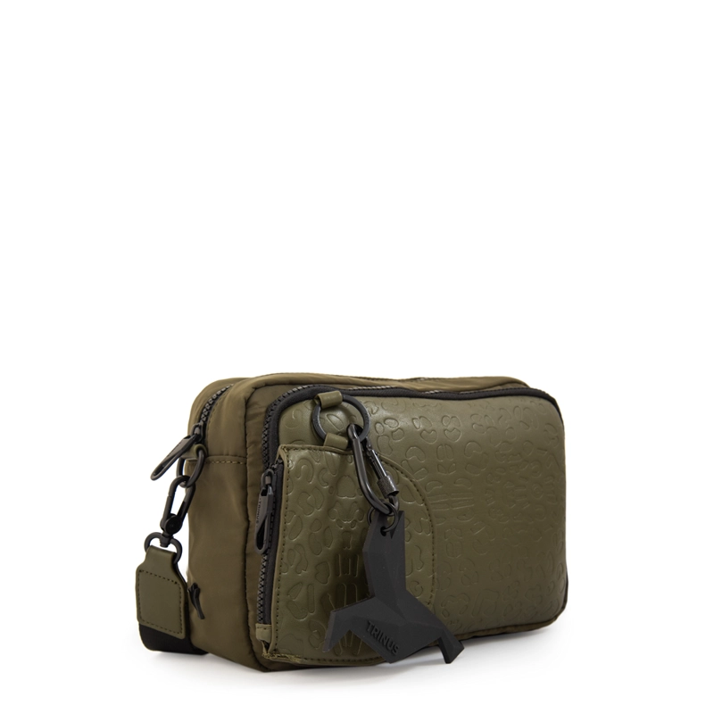 CARTERA BANDOLERA ZELANDA MEDIANA VERDE OLIVA - 2