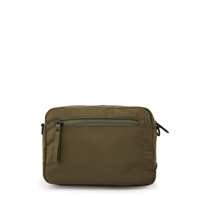 CARTERA BANDOLERA ZELANDA MEDIANA VERDE OLIVA - 3