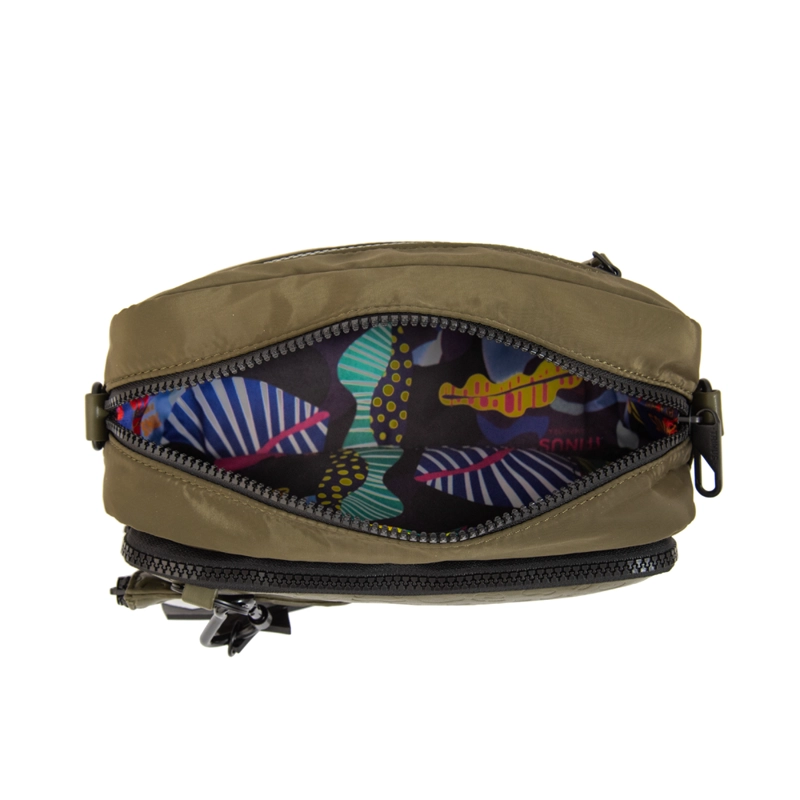 CARTERA BANDOLERA ZELANDA MEDIANA VERDE OLIVA - 4