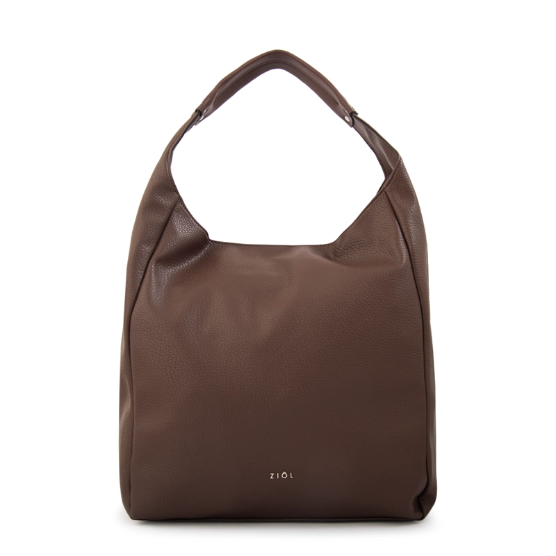 CARTERA CORTE OVAL BARBARA GRANDE CAFE  OSCURO - 1