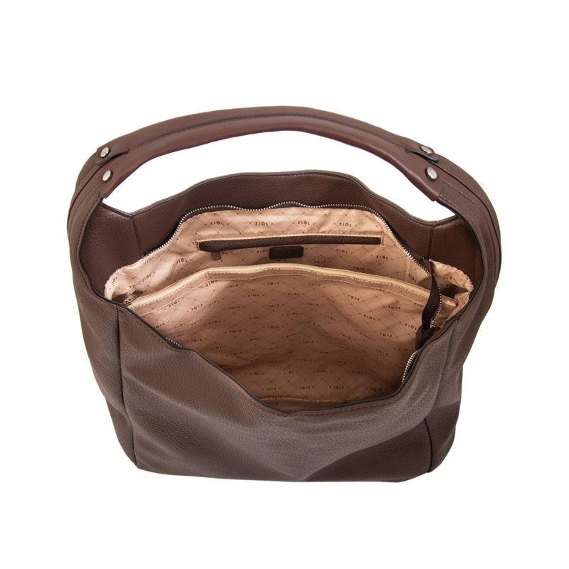 CARTERA CORTE OVAL BARBARA GRANDE CAFE  OSCURO - 4