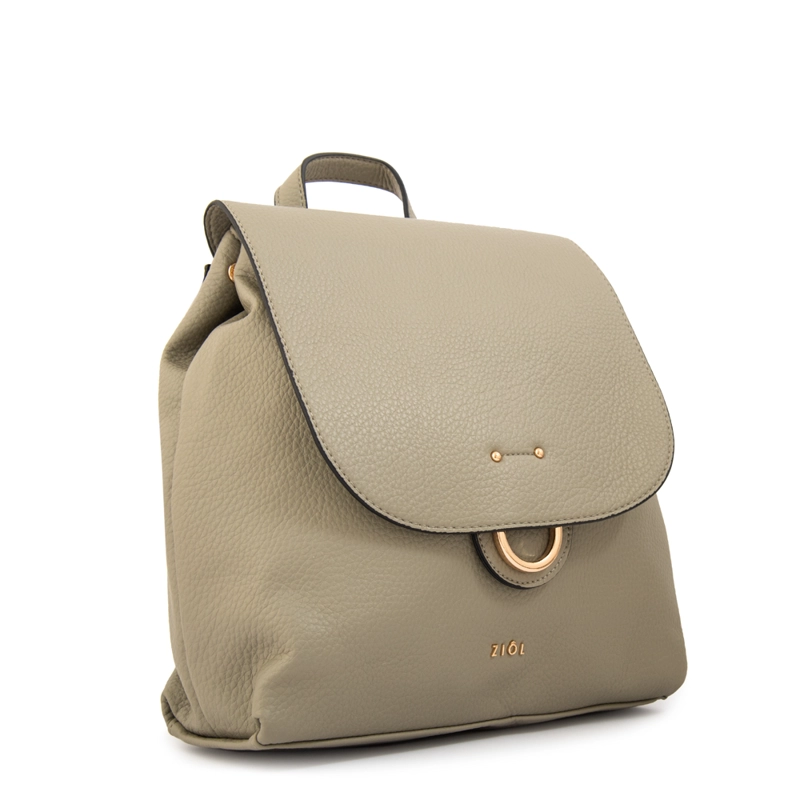 MOCHILA CON TAPA ANASTASIA MEDIANA GRIS OSCURO - 2