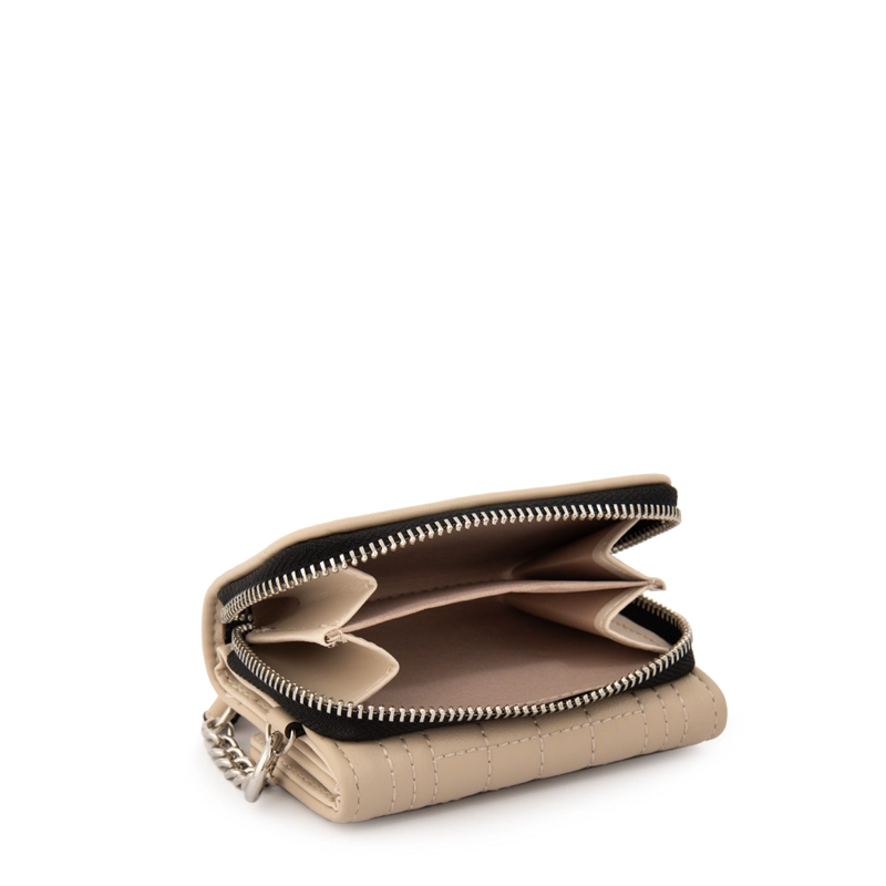 BILLETERA CIERRE EXTERIOR NAY PEQUEÑA BEIGE - 2