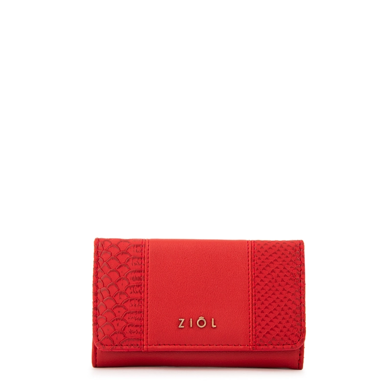 BILLETERA CON CIERRE EXTERIOR BLUR MEDIANA ROJO - 1