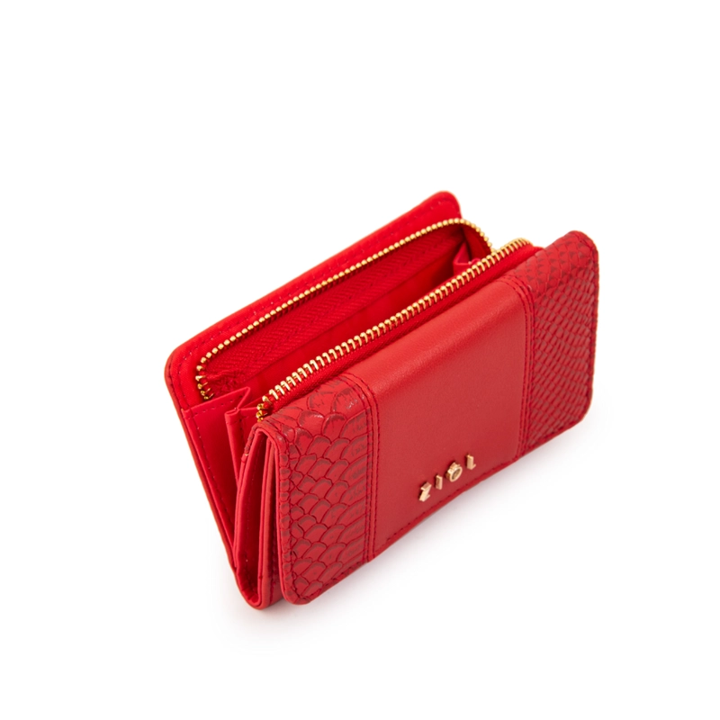 BILLETERA CON CIERRE EXTERIOR BLUR MEDIANA ROJO - 2