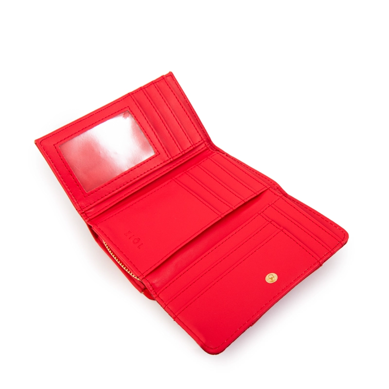BILLETERA CON CIERRE EXTERIOR BLUR MEDIANA ROJO - 3