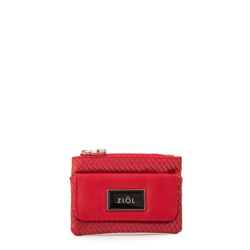MONEDERO CON BOLSILLO ZIA ROJO - 1