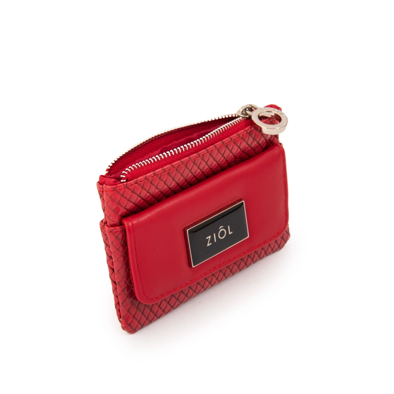 MONEDERO CON BOLSILLO ZIA ROJO - 3
