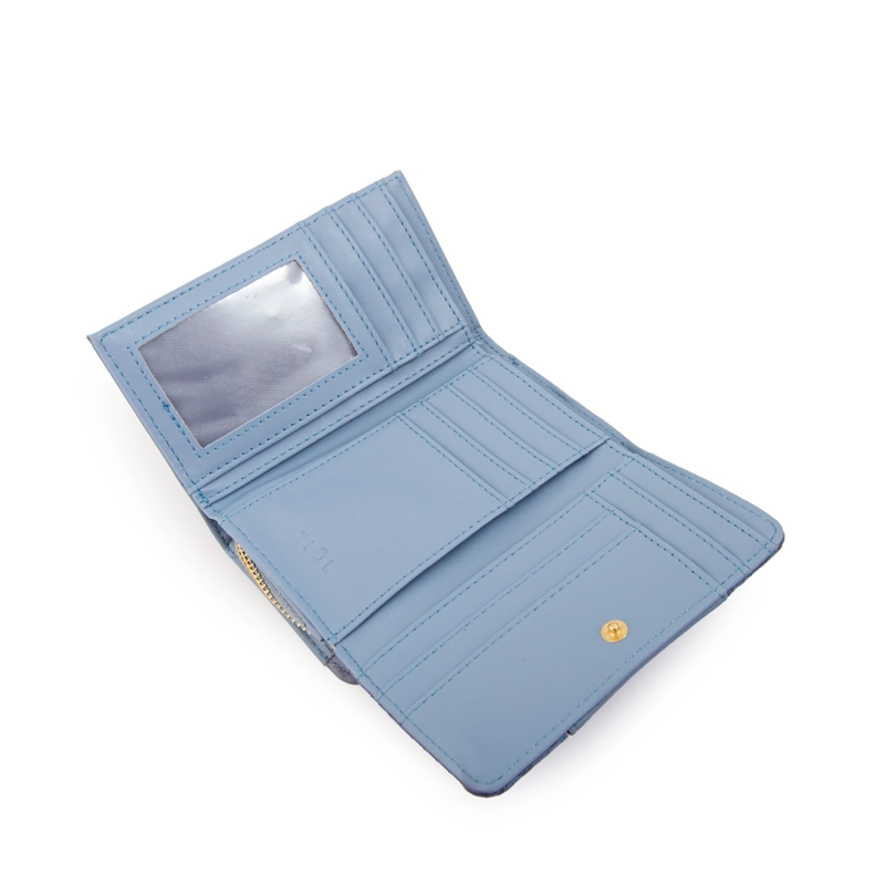 BILLETERA CON CIERRE EXTERIOR BLUR MEDIANA DENIM - 3