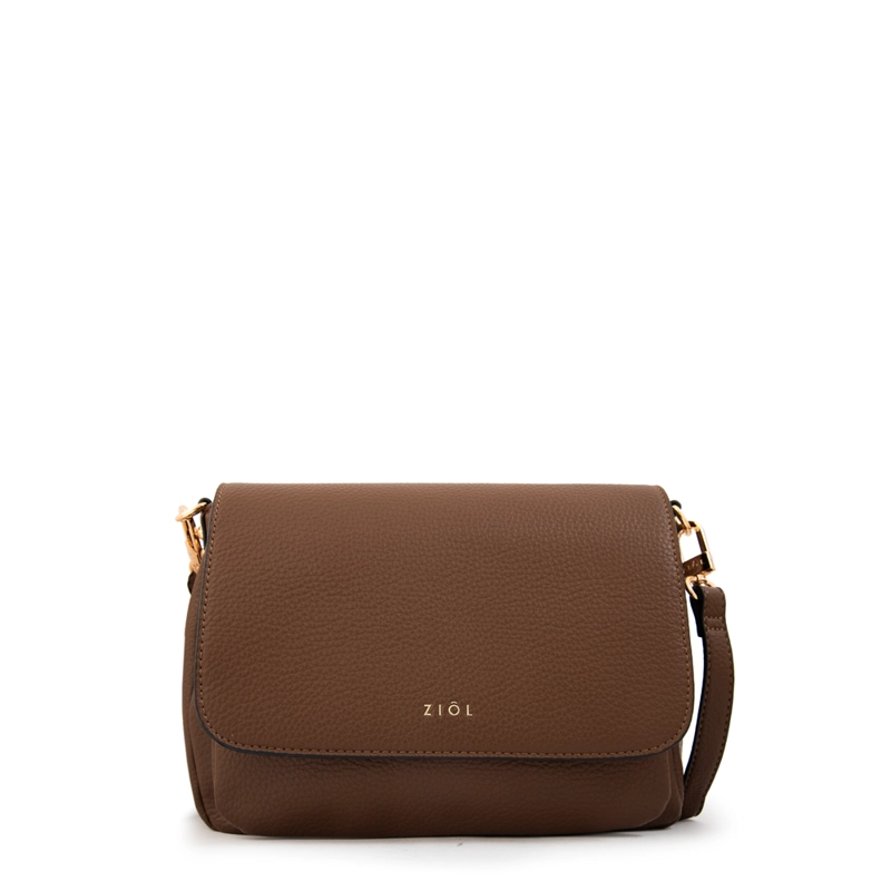 CARTERA BANDOLERA GWEN MEDIANA CAFE  OSCURO - 1